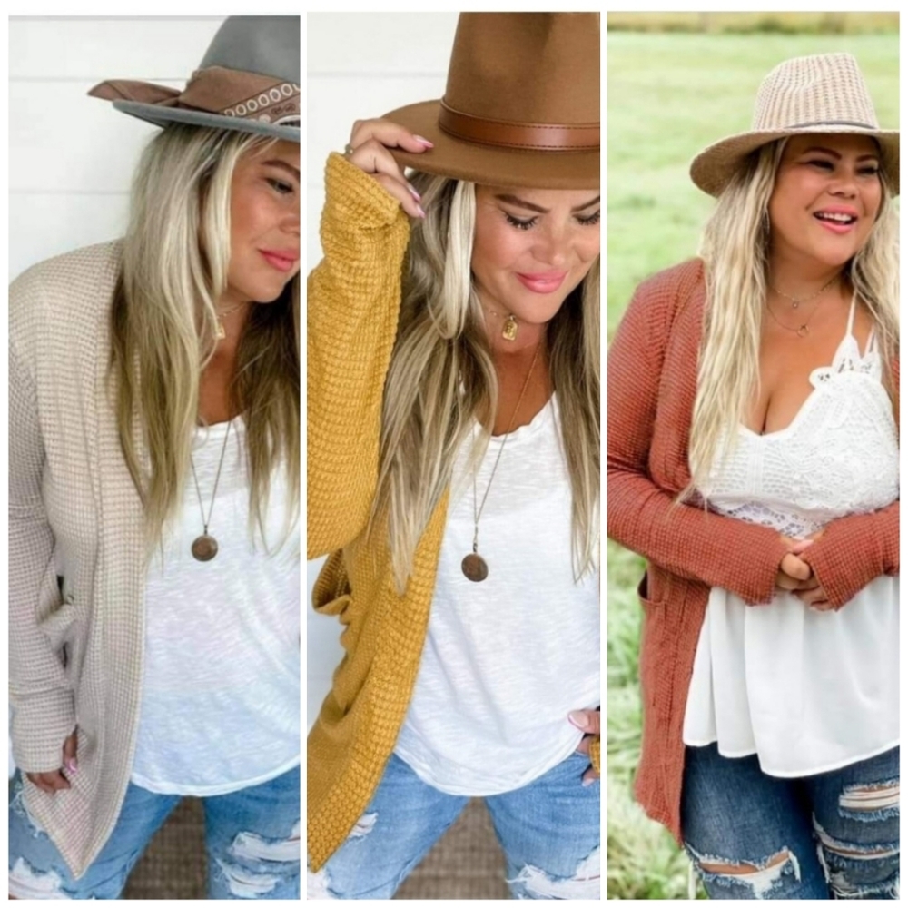 Lola Waffle Knit Cardigans